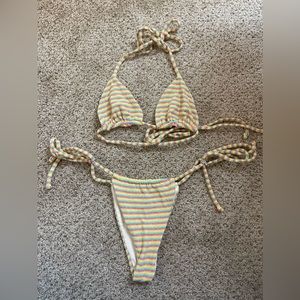 Frankies Bikini terry cloth striped